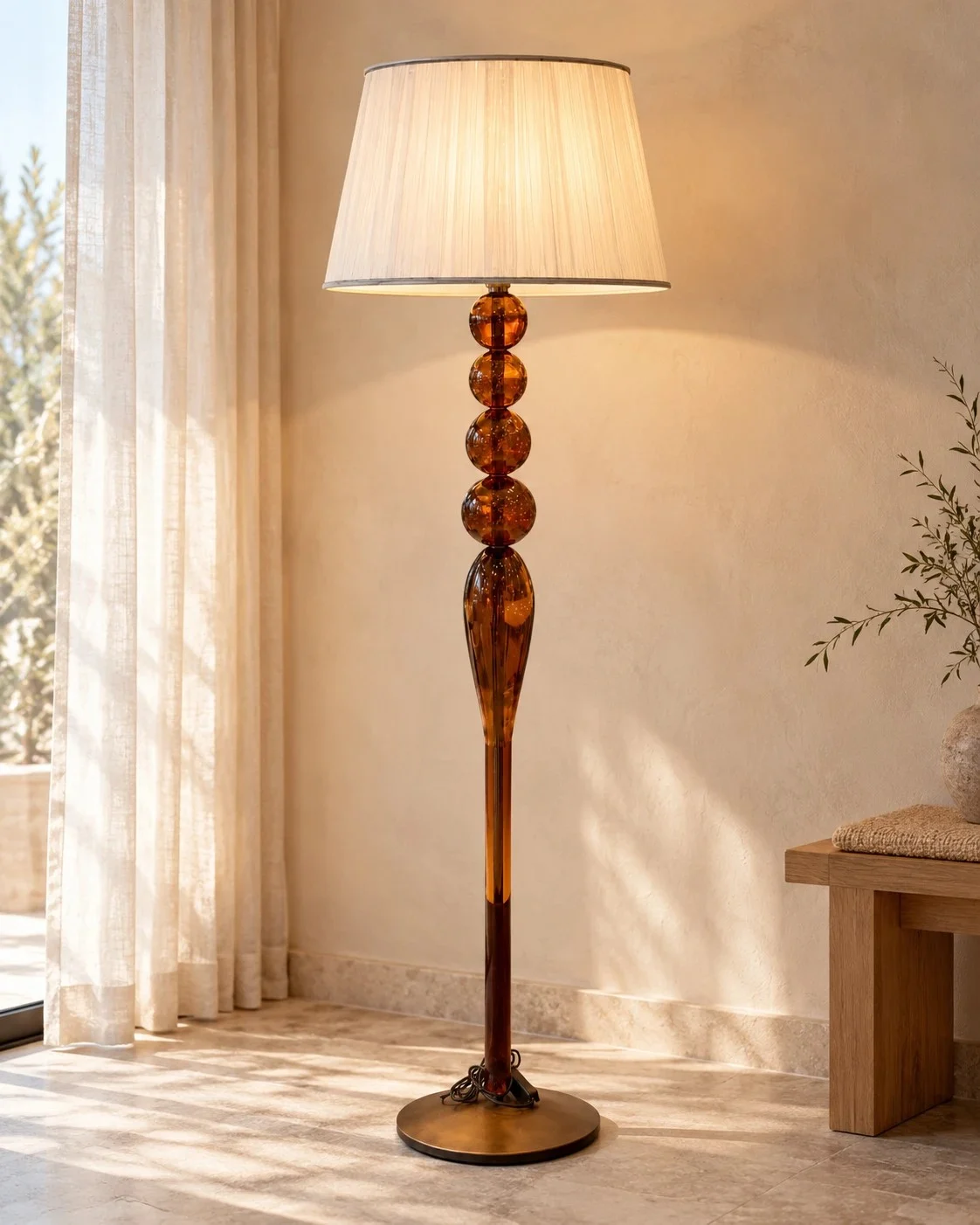 Glass Floor Lamp